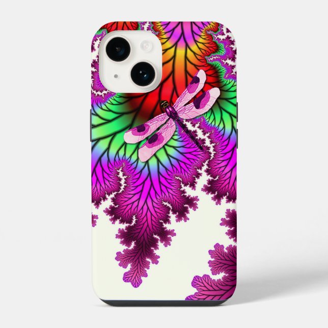 Magenta Dragonfly iPhone Case (Back)