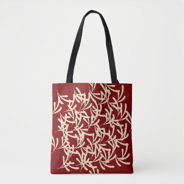 Magenta Embellished Decorative  Tote Bag (Front)