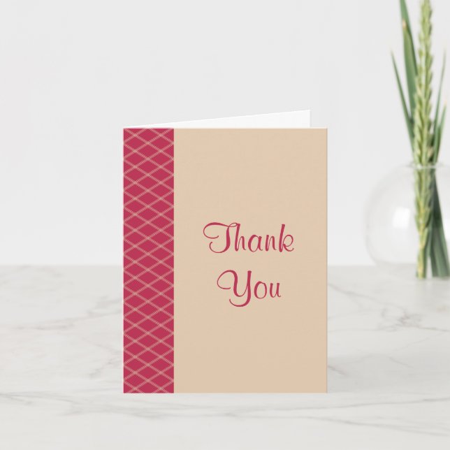 Magenta et Carte de remerciements de diamants Art  (Devant)