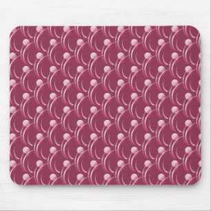 Magenta Fancy Swirls Mousepad