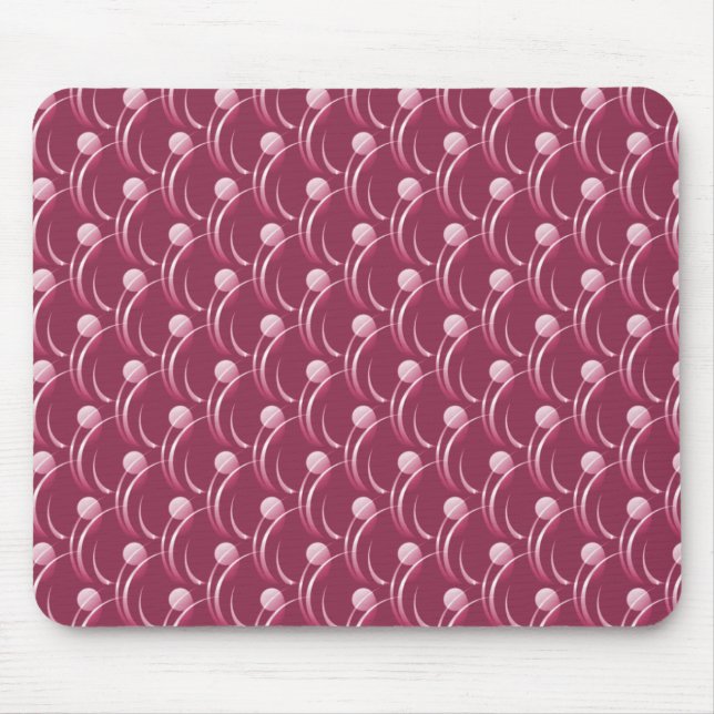 Magenta Fancy Swirls Mousepad (Front)