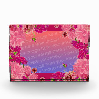 Magenta floral  photo block