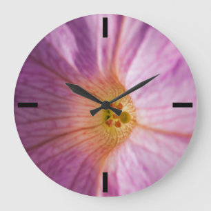 Magenta Flower Large Clock