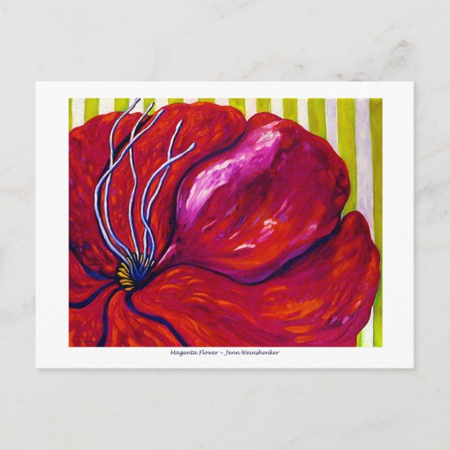 Magenta Flower POST CARD (Front)