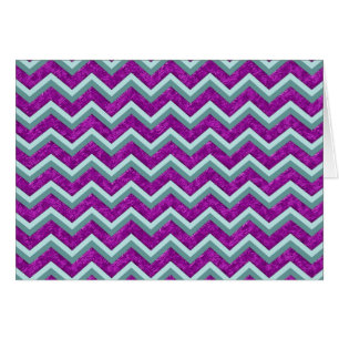 Magenta Foil and Teal ZigZag Pattern