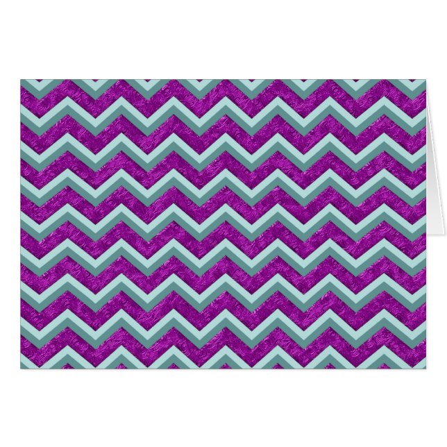 Magenta Foil and Teal ZigZag Pattern (Front Horizontal)
