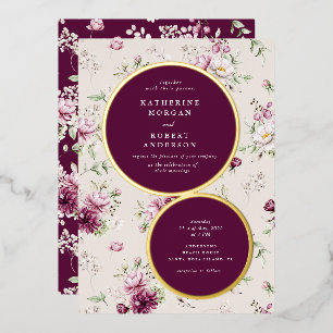 magenta garden floral wedding