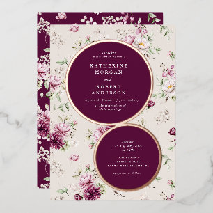 magenta garden floral wedding