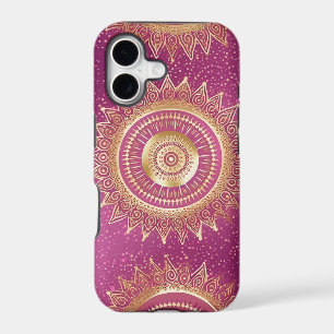 Magenta & Gold Mandala Phone Case – Boho Luxe