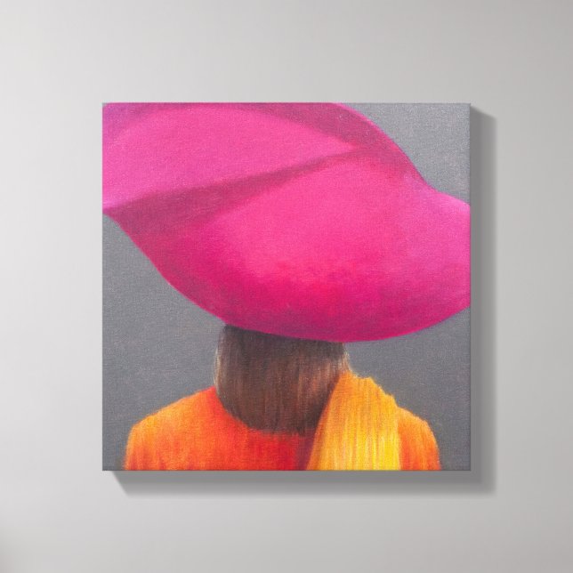 Magenta Hat Saffron Jacket 2014 Canvas Print (Front)