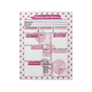 Magenta Healthcare Student Medication Template  Notepad