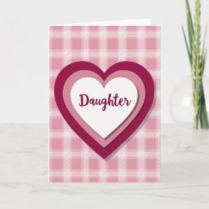 Magenta Heart Daughter Card
