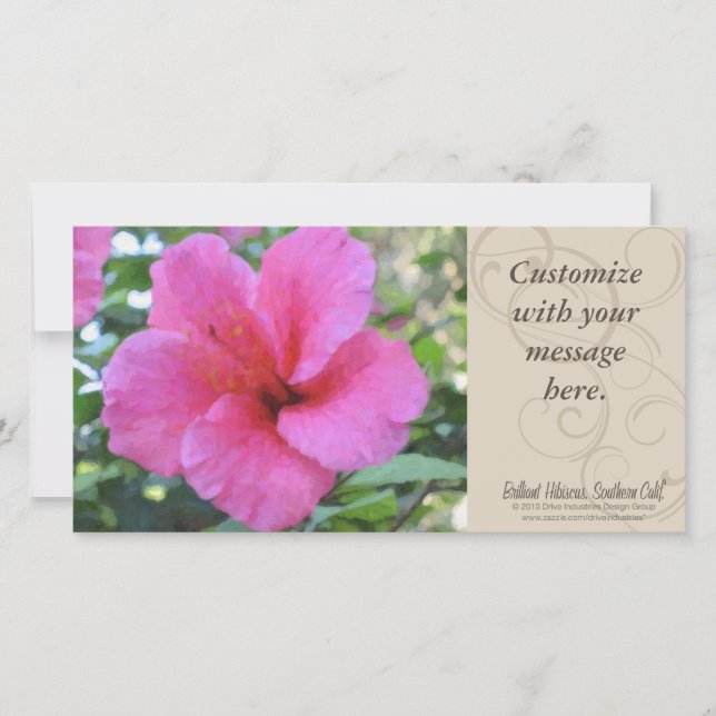 Magenta Hibiscus Photocard (Front)