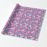 Magenta Holly Wrapping Paper Roll<br><div class="desc">Wrap your gifts in holiday cheer with this vibrant holly-inspired wrapping paper,  featuring bold pink and teal leaves with festive berry accents. Perfect for a playful twist on classic Christmas style!

1 Roll | Matte | 76 cm x 182 cm:
-Magenta Holly</div>