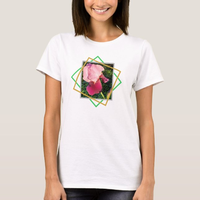 Magenta Iris Geometric  T-Shirt (Front)