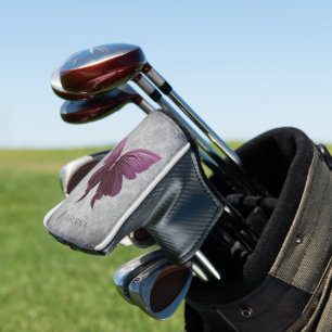 Magenta Jewelled Butterfly Golf Head Cover