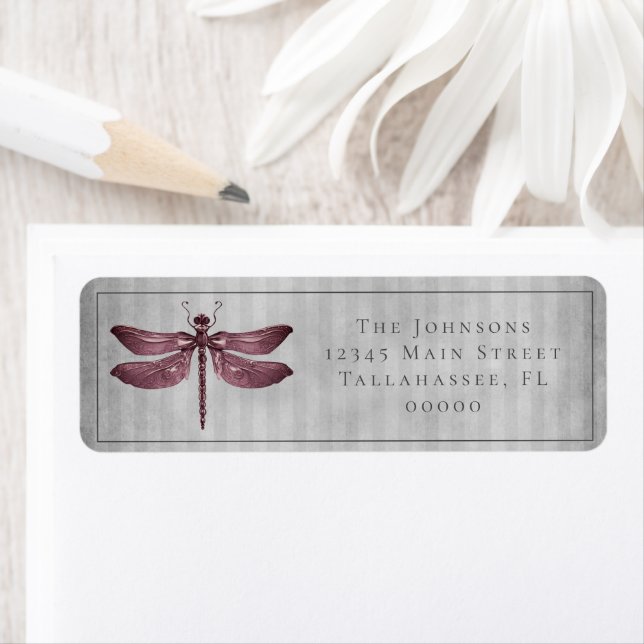 Magenta Jewelled Dragonfly Wedding (Insitu)