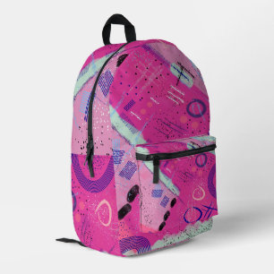 Magenta Joy Printed Backpack