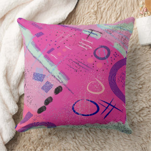 Magenta Joy Throw Pillow