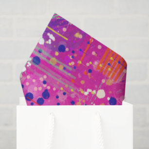 Magenta Jubilee Abstract Print  Tissue Paper