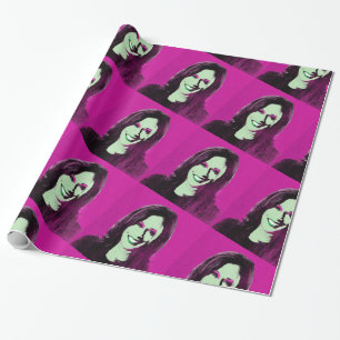 Magenta Kamala Harris Pop Art Wrapping Paper