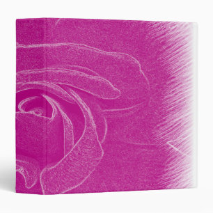 Magenta lace rose binder