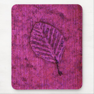 Magenta Leaf fossil Mouse Pad