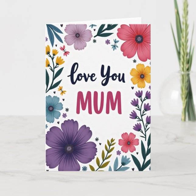 Magenta Love You Mum Card (Front)