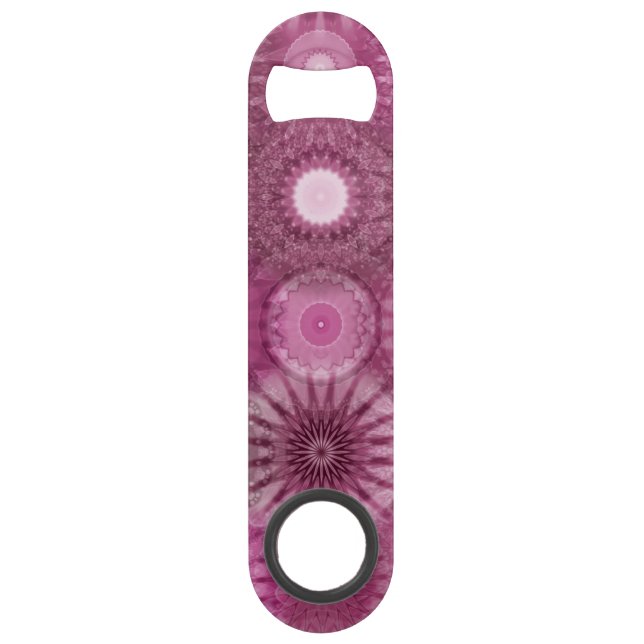 Magenta Mandalas Abstract Ornate Pattern Bar Key (Front)