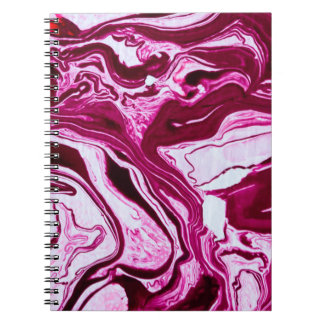 Magenta marble texture notebook
