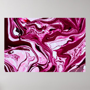 Magenta marble texture poster