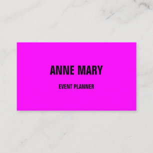 Magenta Modern Bold Bright Colourful Pink Purple Business Card