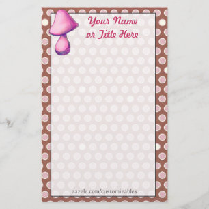 Magenta Mushroom Stationery