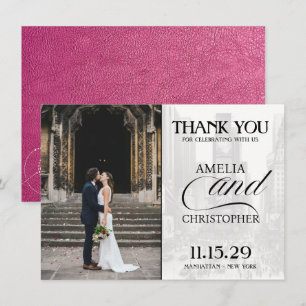 Magenta New York City Passport Thank You Card