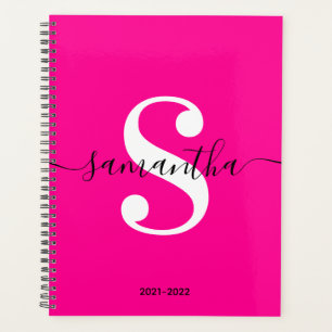 Magenta Noir et blanc Style moderne Monogramme