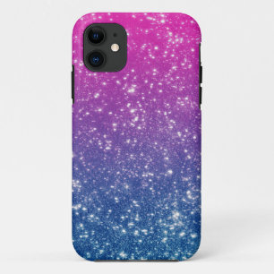Magenta Ombre Glitter iPhone 11 Case
