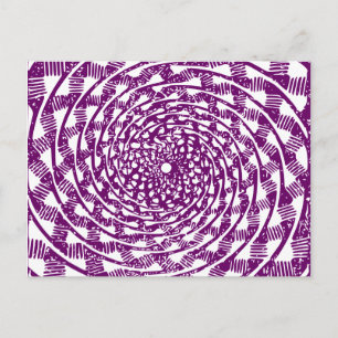 Magenta optical illusion postcard