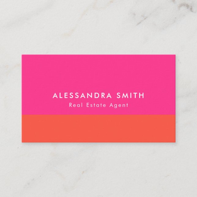 Magenta Orange Business Card (Front)