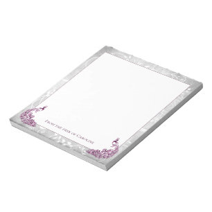 Magenta Peacocks Notepad
