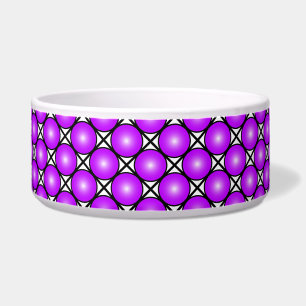 Magenta Pink Dots Black White Lattice Pattern