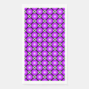 Magenta Pink Dots Black White Lattice Pattern Napkin