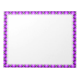 Magenta Pink Dots Black White Lattice Pattern Notepad