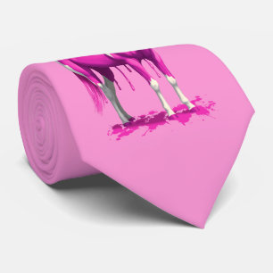 Magenta Pink Dripping Wet Paint Horse Tie