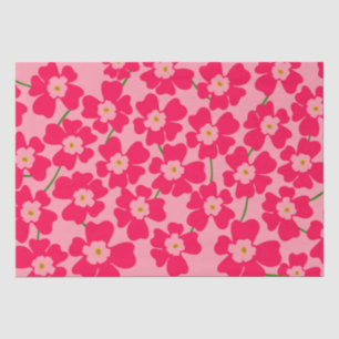 Magenta Pink Fantasy Flower Pattern Tissue Paper