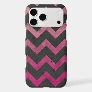 Magenta pink red ombre dark grey chevron pattern