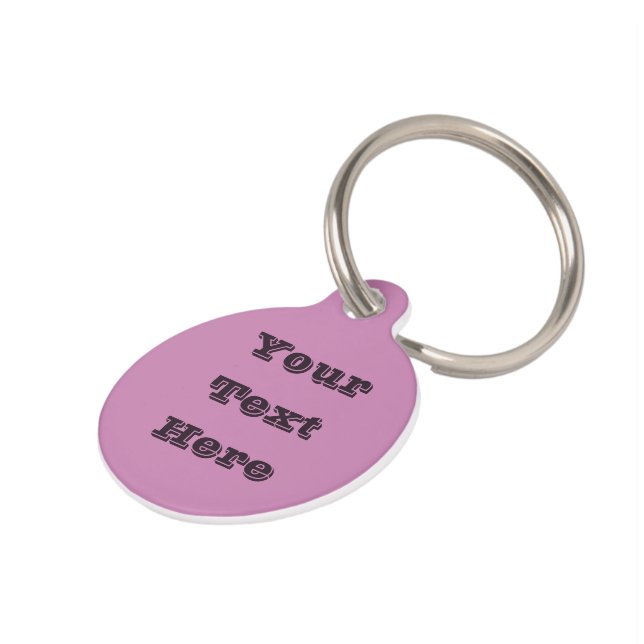 Magenta Pink Spring Season Solid Colour Pet Tag (Side)
