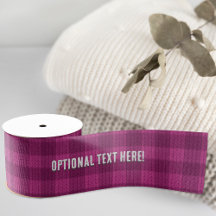 Magenta Plaid - Deep Cerise Pink - Optional Text