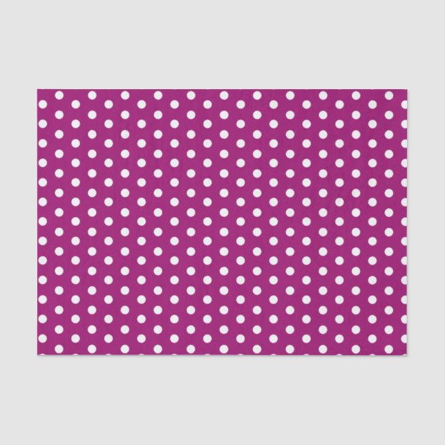 Magenta Polka Dots Tissue Paper (Front)