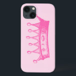 Magenta Princess Crown on Pink Background iPhone 13 Case<br><div class="desc">No game of dress-up is complete without a crown! Help your child remember just how much of a princess she is with this magenta crown print from Vision Studio. Get yours today!</div>