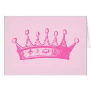 Magenta Princess Crown sur Arrière - plan rose